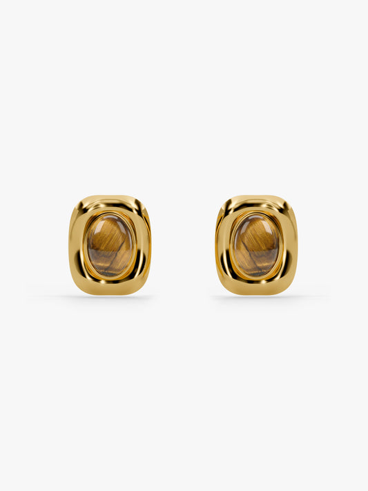 Tiger Babe Gold Plated Earrings