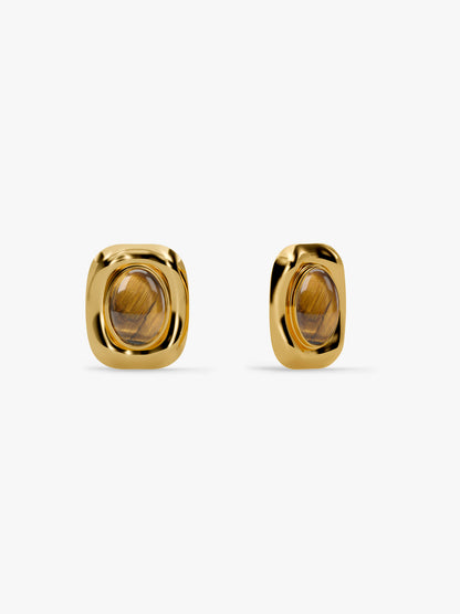 Tiger Babe Gold Plated Earrings