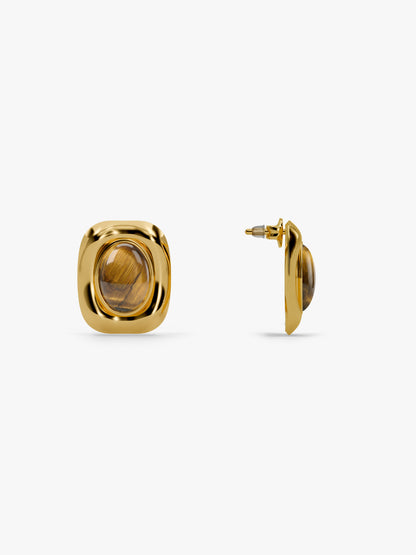 Tiger Babe Gold Plated Earrings