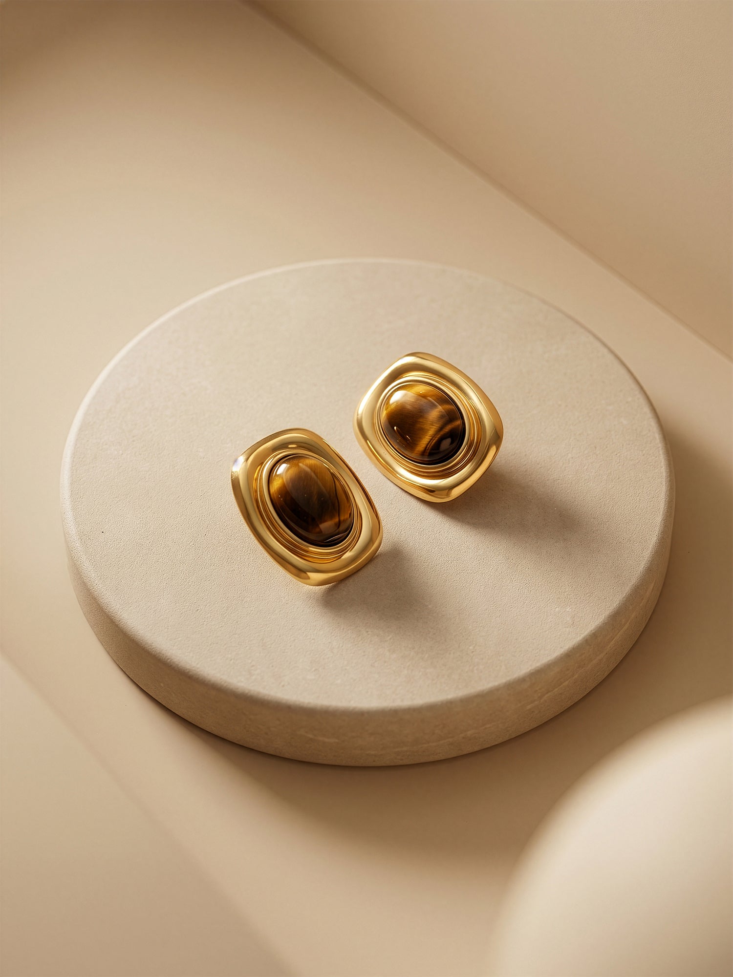 Tiger Babe Gold Plated Earrings