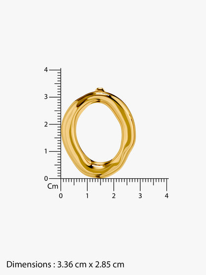 Chunky Hollow Gold Plated Hoop Earrings