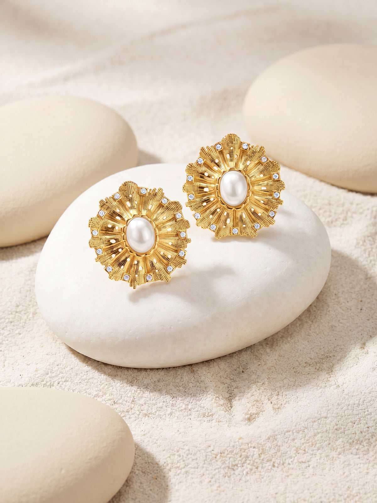 IXIA by GIVA Bloom Baby Gold Plated Earrings
