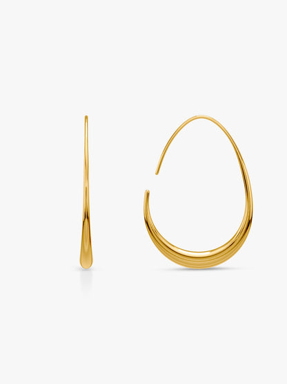 Gold Plated Lite Hoop Earrings