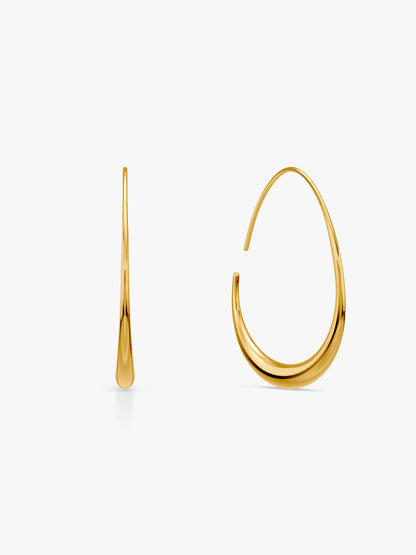 Gold Plated Lite Hoop Earrings