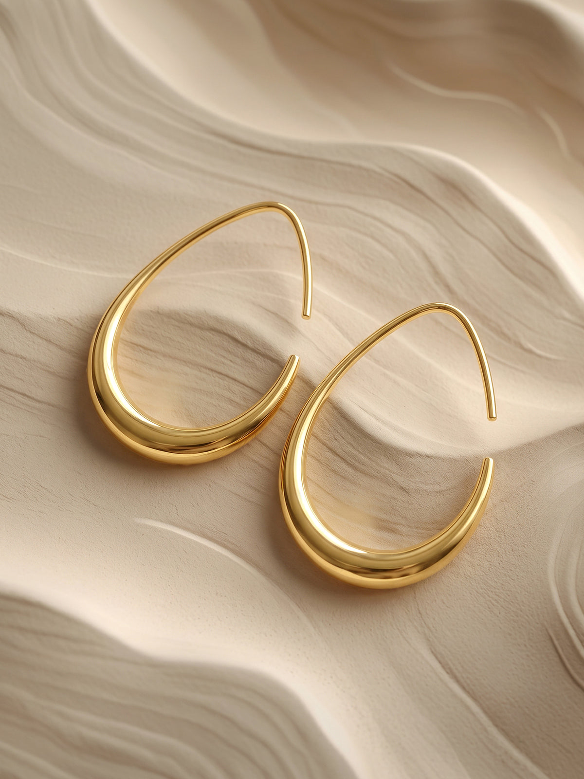 IXIA by GIVA Gold Plated Lite Hoop Earrings