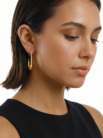 Gold Plated Lite Hoop Earrings
