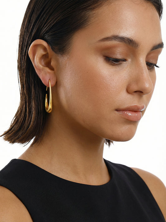 Gold Plated Lite Hoop Earrings