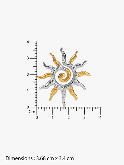 Sun Drama Dual Tone Earrings