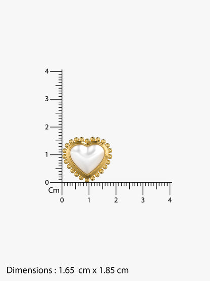 Heart Frame Gold Plated Studs