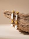 IXIA by GIVA Pearl Bar Babe Gold Plated Earrings