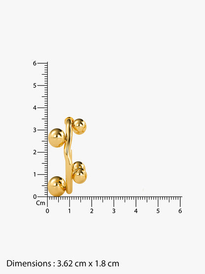 Bubble Loop Rise Gold Plated Earrings