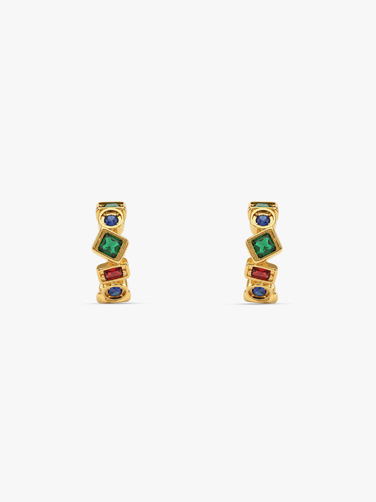 OnnMe by GIVA Colour Pop Gold Plated Hoop Earrings