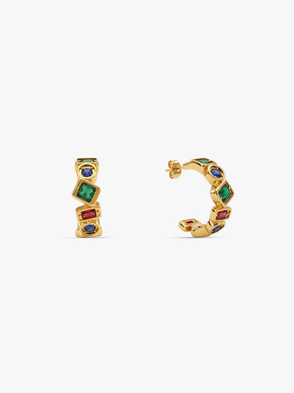 Colour Pop Gold Plated Hoop Earrings