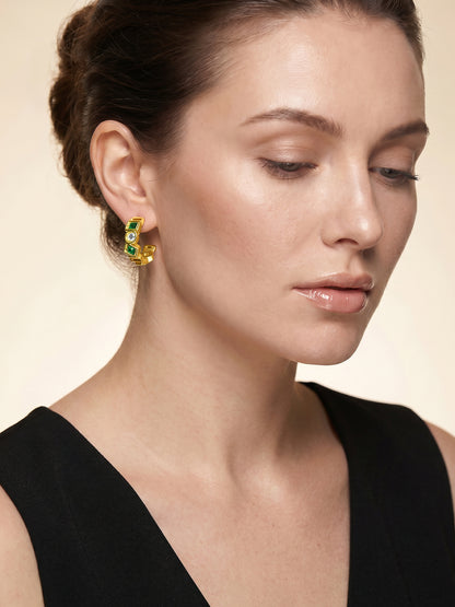 Colour Pop Gold Plated Hoop Earrings