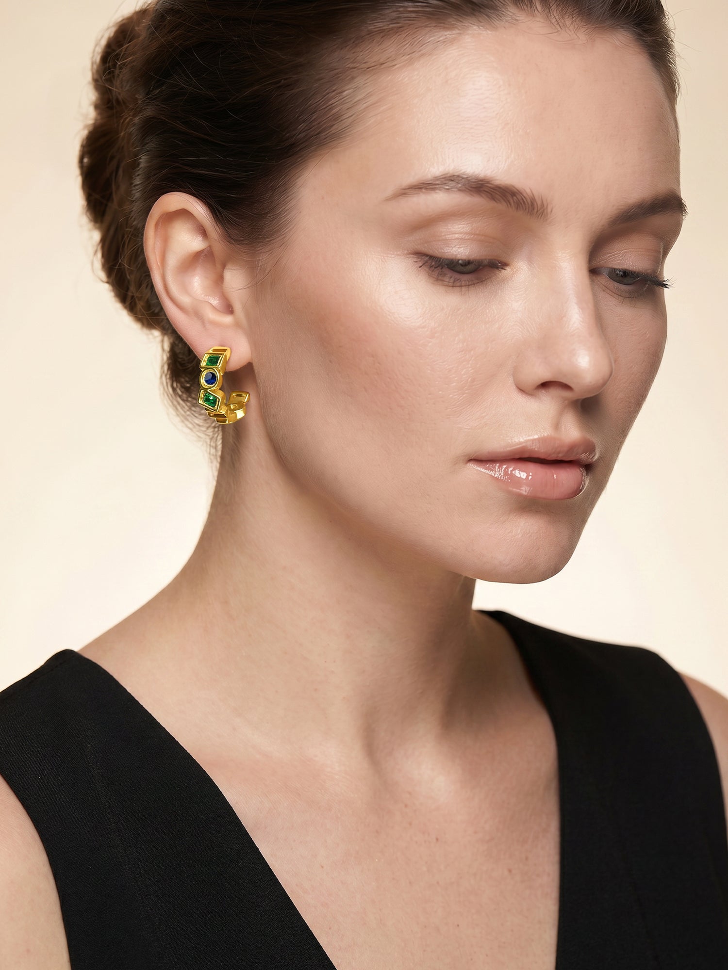 OnnMe by GIVA Colour Pop Gold Plated Hoop Earrings