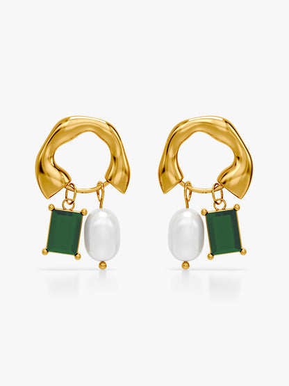 Gold Plated Chaos Coordinator Drop Earrings