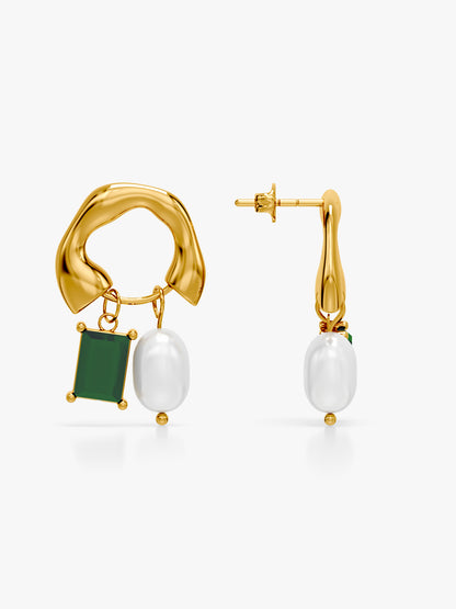 Gold Plated Chaos Coordinator Drop Earrings