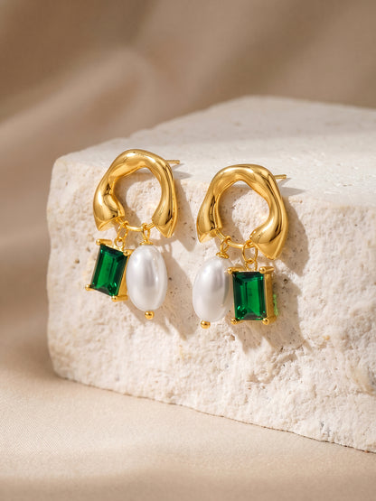 Gold Plated Chaos Coordinator Drop Earrings