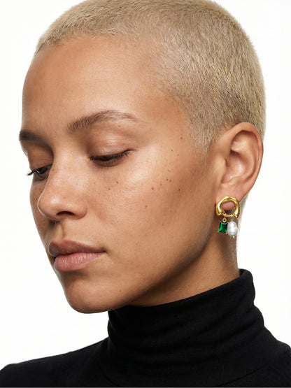 Gold Plated Chaos Coordinator Drop Earrings