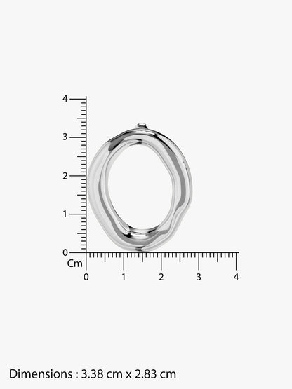 Rounded Edge Stainless Steel Hoop Earrings