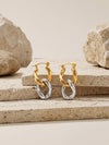 IXIA by GIVA Twist & Turn Dual Tone Earrings
