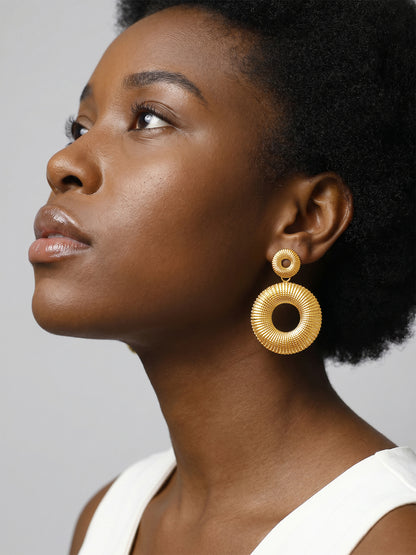Halo Baby Gold Plated Earrings