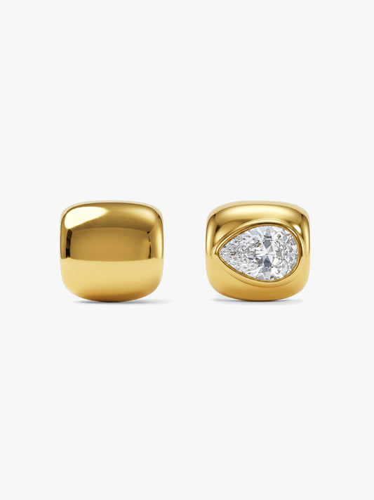 Bold Dome Gold Plated Ear Cuffs