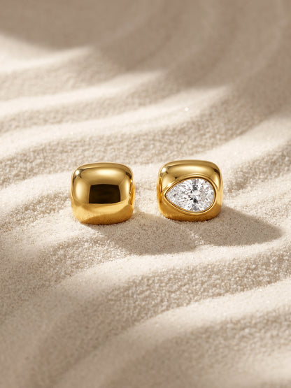 Bold Dome Gold Plated Ear Cuffs