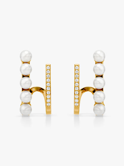 Pearl Core Gold Plated Earrings