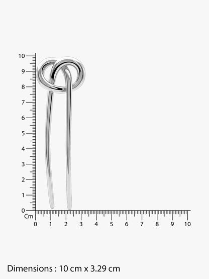 Steel Rush Rhodium Plated Hair Pin