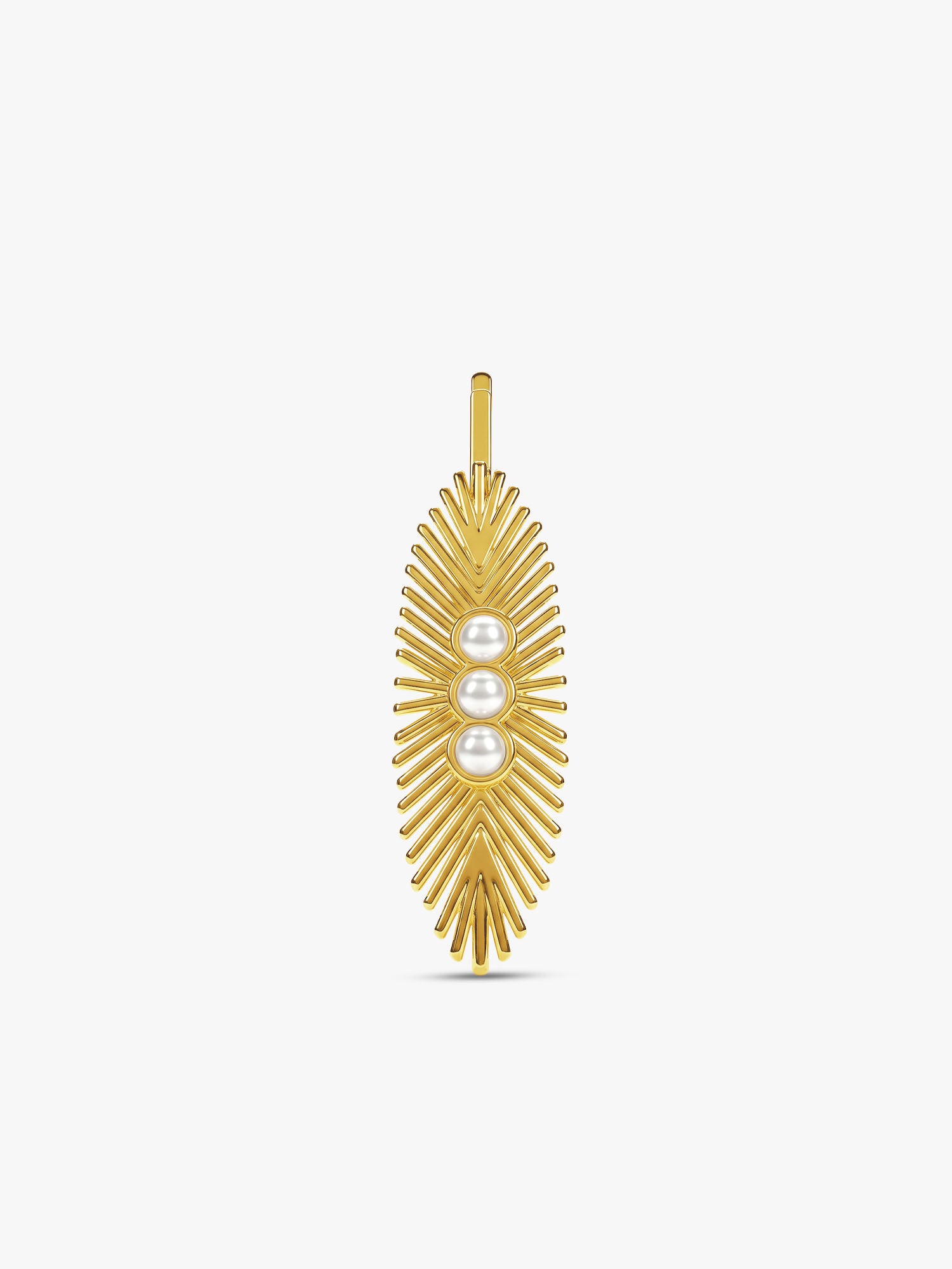 Solar Pearl Gold Plated Hair Clip