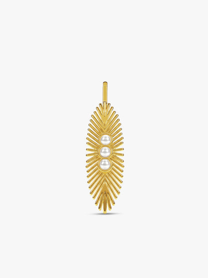 Solar Pearl Gold Plated Hair Clip