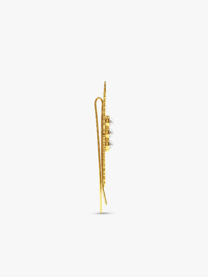 Solar Pearl Gold Plated Hair Clip
