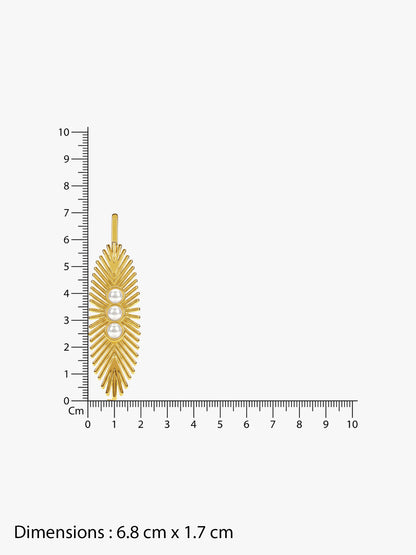 Solar Pearl Gold Plated Hair Clip