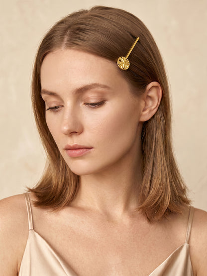 Ancient Coin Gold Plated Hair Clip