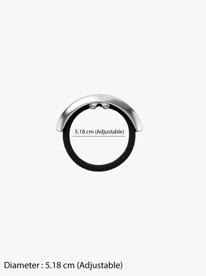 Steel Curve Rhodium Plated Hair Band