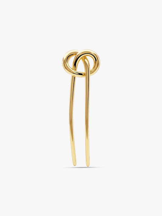 Knot Rush Gold Plated Hair Pin