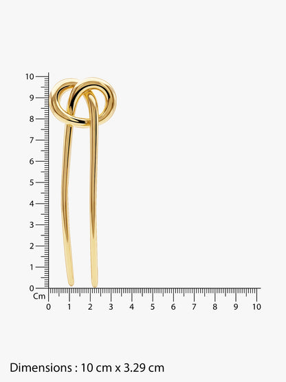 Knot Rush Gold Plated Hair Pin
