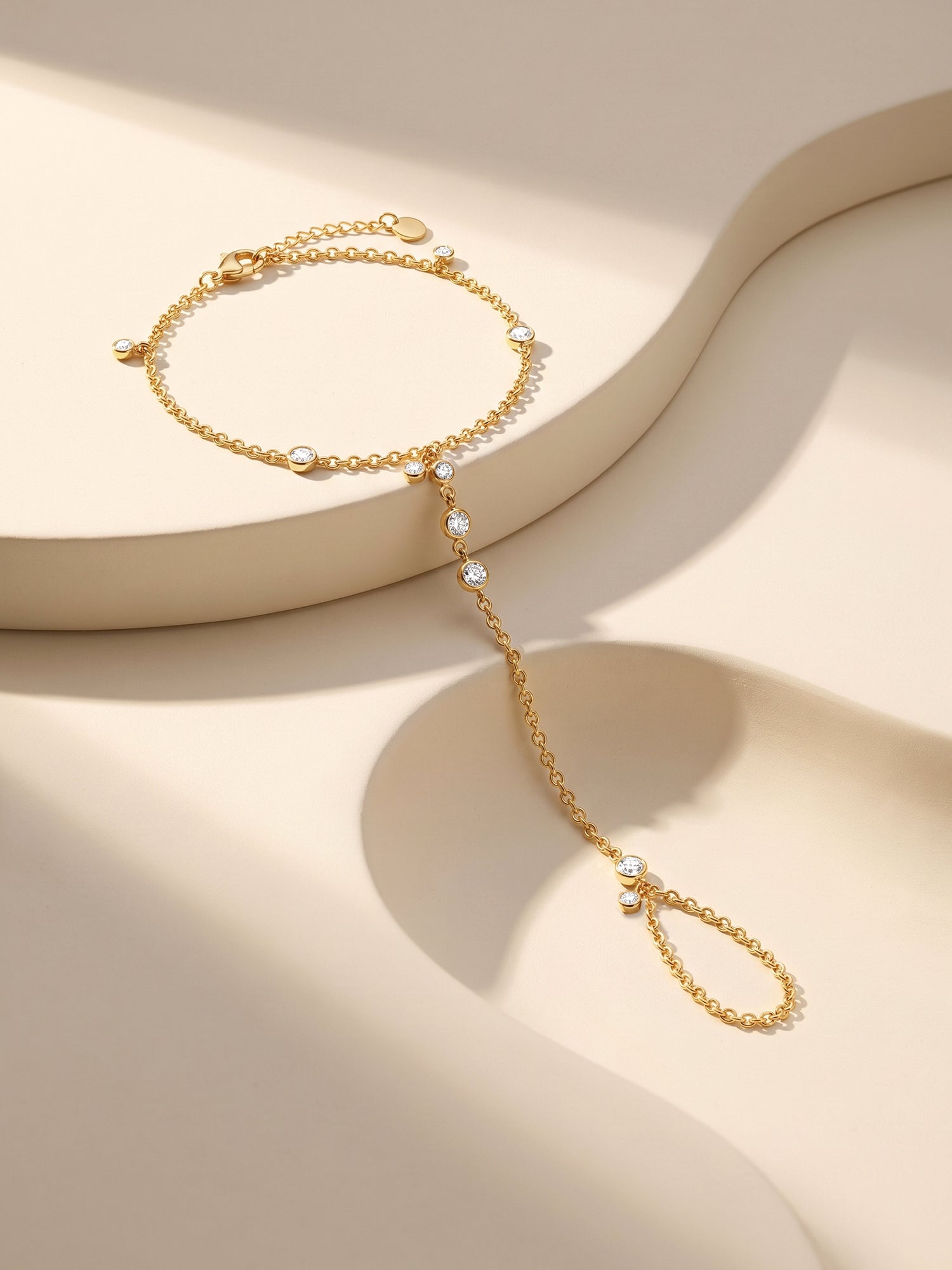 IXIA by GIVA Bare Chains Gold Plated Hathphool