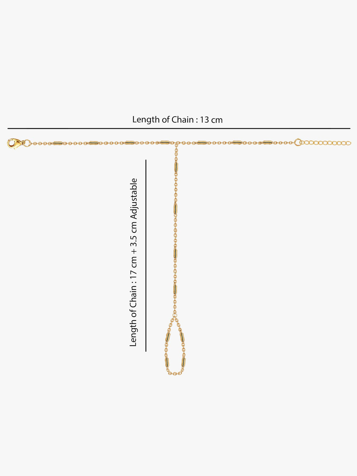 IXIA by GIVA Link Loop Gold Plated Hathphool