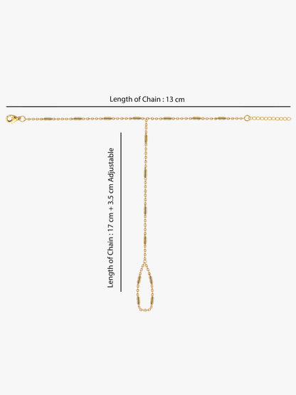 IXIA by GIVA Link Loop Gold Plated Hathphool