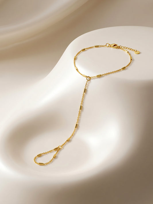 IXIA by GIVA Link Loop Gold Plated Hathphool
