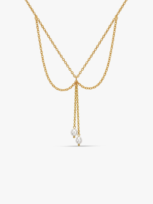 Pearl Theory Gold Plated Layered Necklace