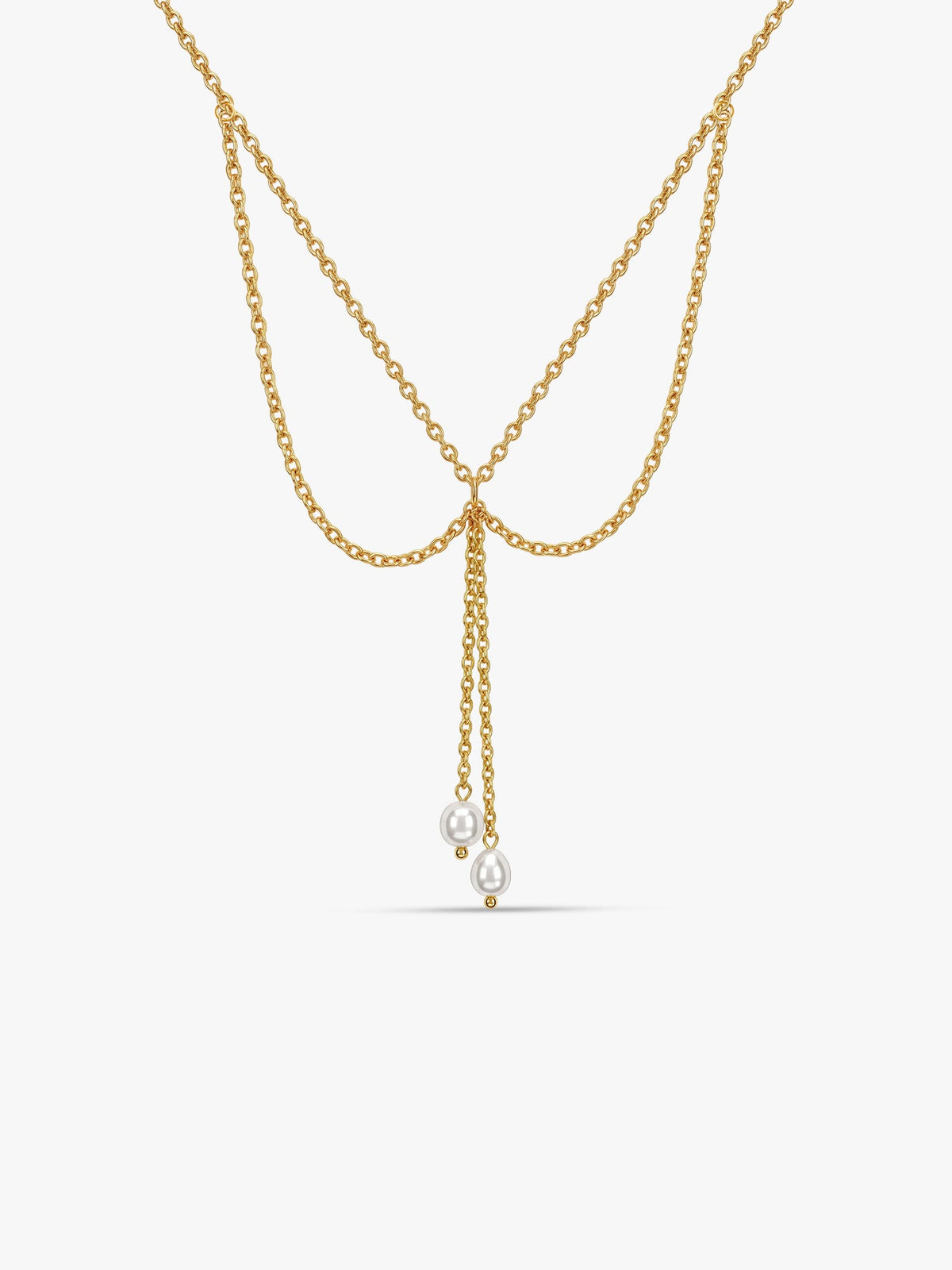 IXIA by GIVA Pearl Theory Gold Plated Layered Necklace