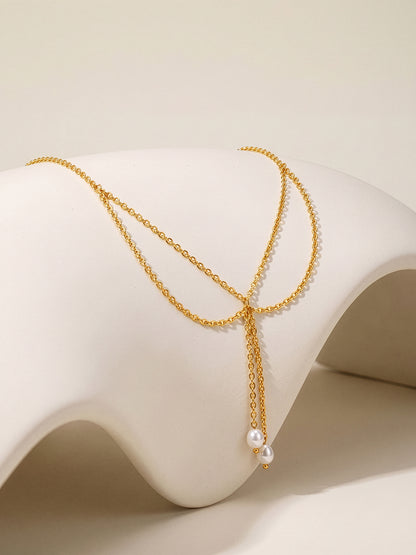 Pearl Theory Gold Plated Layered Necklace