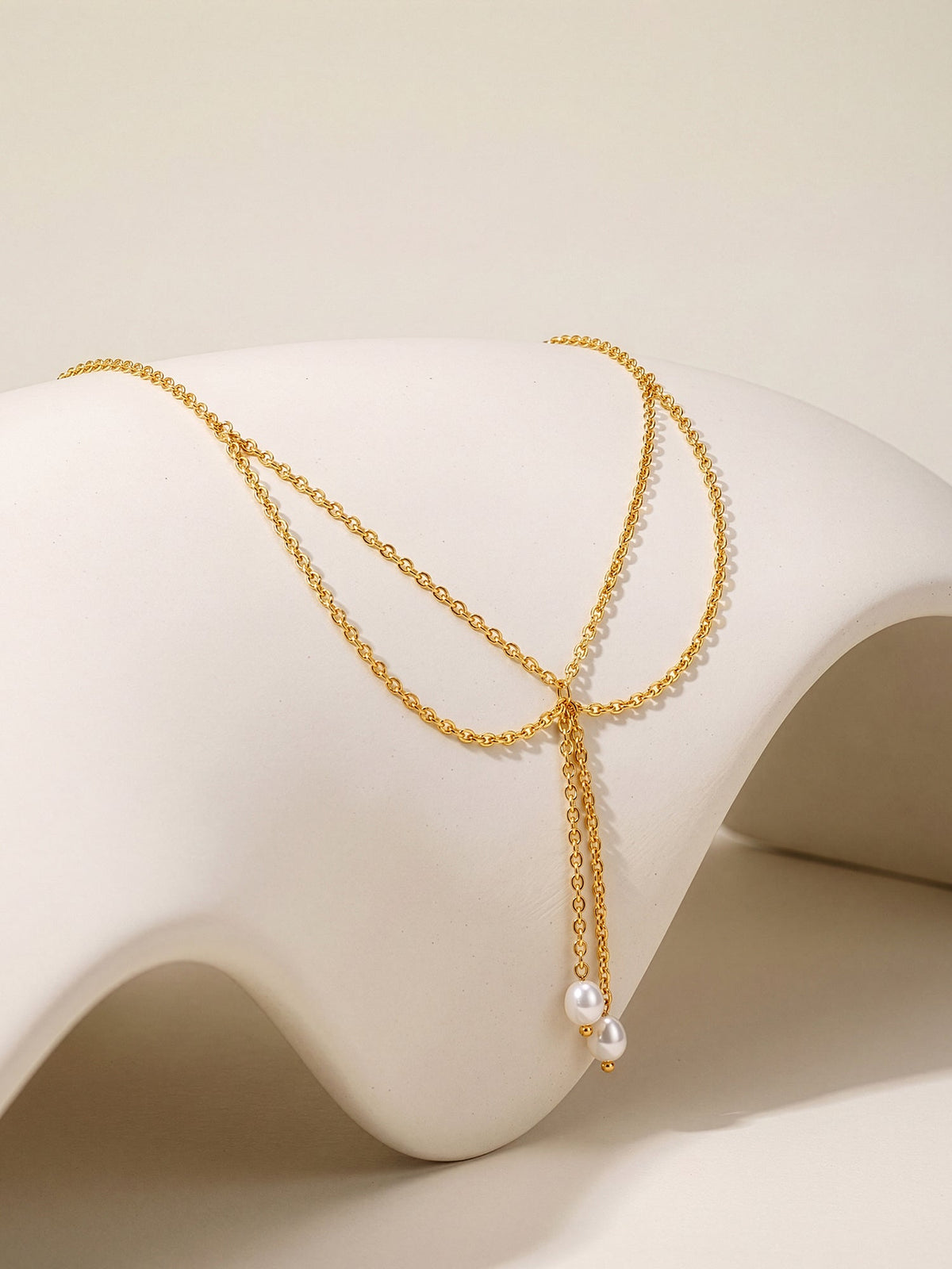 IXIA by GIVA Pearl Theory Gold Plated Layered Necklace