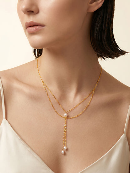 Pearl Theory Gold Plated Layered Necklace