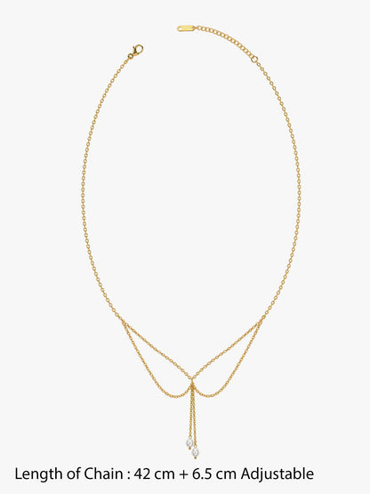 IXIA by GIVA Pearl Theory Gold Plated Layered Necklace