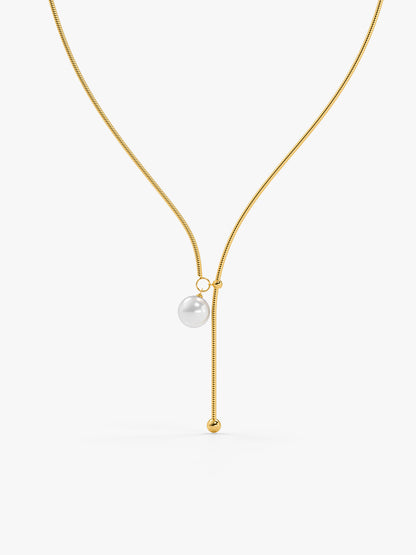 Late Night Gold Plated Lariat Necklace
