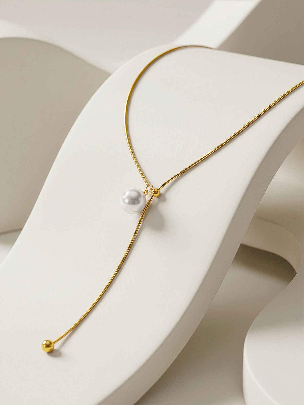 IXIA by GIVA Late Night Gold Plated Lariat Necklace
